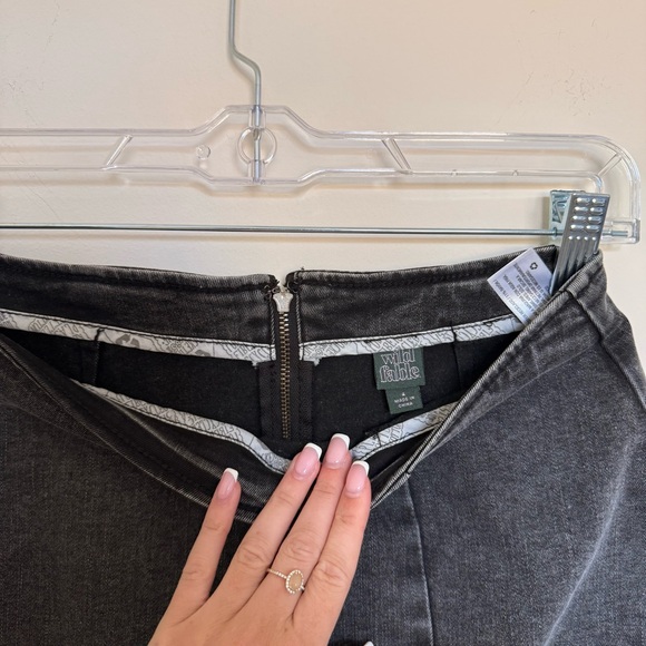 Wild Fable Charcoal Lace-Up Mini Skirt - Picture 3 of 4